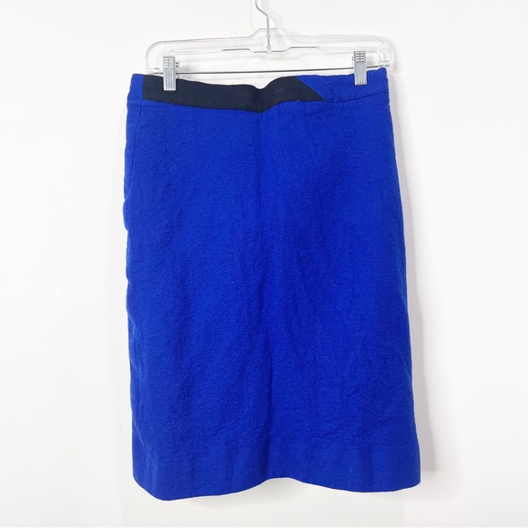 Vintage Louis Féraud Blue Black Skirt Suit Size 12 - Picture 9 of 13